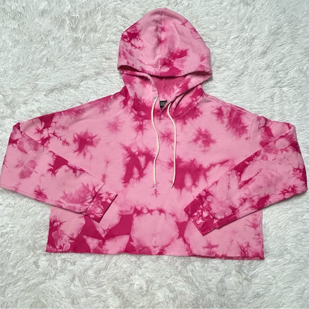 Wild Fable Pink Tie-Dye Hoodie Sweater